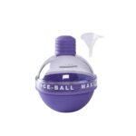 Molde de silicona para cubitos de hielo, bola de hielo con bombilla de whisky casera, 2 uds., con embudo, With Funnel+Lavender Purple