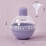Molde de silicona para cubitos de hielo, bola de hielo con bombilla de whisky casera, 2 uds., con embudo, With Funnel+Lavender Purple - Imagen 3