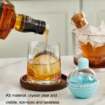 Molde de silicona para cubitos de hielo, bola de hielo con bombilla de whisky casera, 2 uds., con embudo, With Funnel+Lavender Purple - Imagen 5
