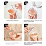 Molde de silicona para cubitos de hielo, bola de hielo con bombilla de whisky casera, 2 uds., con embudo, With Funnel+Lavender Purple - Imagen 7