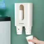 Dispensador automático de vasos de papel desechables montado en la pared sin perforaciones para el hogar - Imagen 2