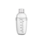 3 PCS Shaker Cup PC Oz Cup Shaker con escala Shaker Shaker Leche Tetera Jarra de jugo, 530ml Black Double Scale