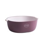 Cacerola de arroz para cocina, cesta de drenaje de verduras de doble plato, cesta de frutas de plástico, U Shape Dark Red - Imagen 2