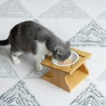 Mesa de comedor de madera maciza para mascotas Tazón de comida para mascotas Suministros para mascotas