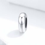 Accesorios de joyería de pulsera de bricolaje de cuentas simples de plata de ley 925 - Imagen 2