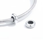 Accesorios de joyería de pulsera de bricolaje de cuentas simples de plata de ley 925 - Imagen 3