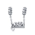 Colgante de plata de ley 925 Colgante de collar de gato lindo