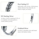 S925 Anillo abierto de plata con forma de hoja para mujer - Imagen 4