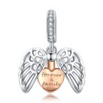El colgante de plata de ley 925 se puede abrir para siempre Accesorio de pulsera de bricolaje con encanto casero