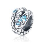 Plata de ley 925 Retro serpiente zodiaco serpiente con cuentas DIY pulsera accesorios