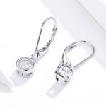 Pendientes S925 de plata esterlina Pendientes de circonitas simples - Imagen 2