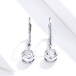 Pendientes S925 de plata esterlina Pendientes de circonitas simples - Imagen 3