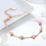 Pulsera de circonitas chapadas en oro rosa S925 Pulsera femenina de plata esterlina - Imagen 2
