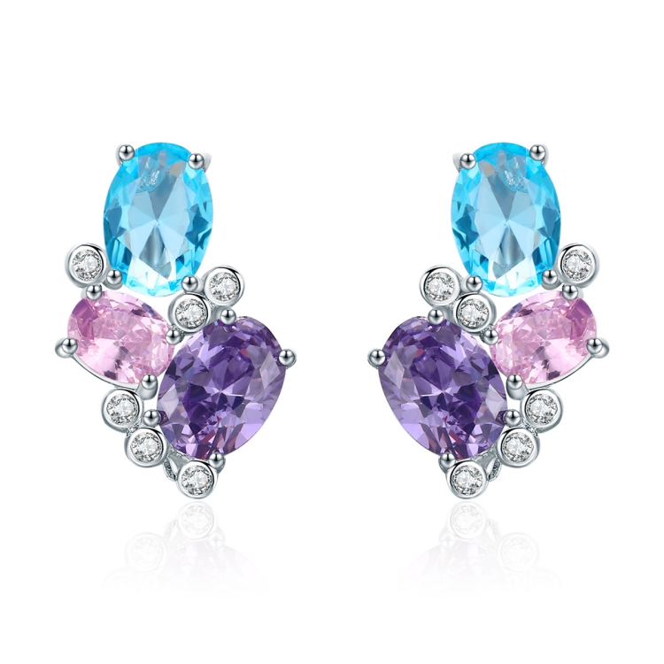 TBD04267744.jpg Pendientes de plata esterlina Pendientes de circonio Pendientes de personalidad para mujer - Imagen 1