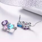 Pendientes de plata esterlina Pendientes de circonio Pendientes de personalidad para mujer - Imagen 3