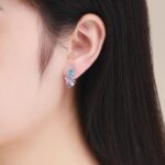 Pendientes de plata esterlina Pendientes de circonio Pendientes de personalidad para mujer - Imagen 5