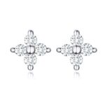 Aretes de circonitas de plata esterlina