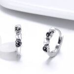 Pendientes de plata esterlina S925 Pendientes de circonitas con incrustaciones en forma de corazón - Imagen 2