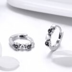 Pendientes de plata esterlina S925 Pendientes de circonitas con incrustaciones en forma de corazón - Imagen 3