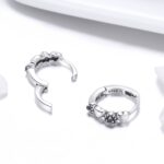 Pendientes de plata esterlina S925 Pendientes de circonitas con incrustaciones en forma de corazón - Imagen 4