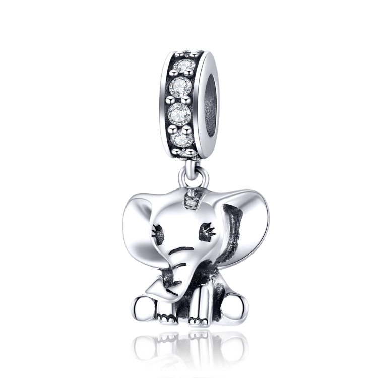 TBD04267907.jpg S925 Plata de Ley Animal Elefante Colgante DIY Pulsera Accesorios - Imagen 1