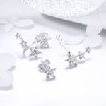 Pendientes de estrella de plata esterlina S925 Pendientes de plata simples - Imagen 2