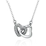 Collar de dama de plata de ley Love S925, SCN181