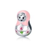 S925 cuentas sueltas de plata esterlina muñeca rusa con cuentas pulsera de bricolaje accesorios de joyería