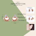 Pendientes en forma de café Joyas simples para niña - Imagen 5