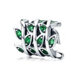 Colgante de paisaje primaveral con cuentas de plata esterlina S925