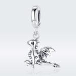 S925 colgante de plata esterlina Drogon dinosaurio encanto DIY pulsera accesorios - Imagen 2
