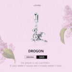 S925 colgante de plata esterlina Drogon dinosaurio encanto DIY pulsera accesorios - Imagen 3