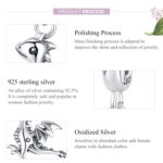 S925 colgante de plata esterlina Drogon dinosaurio encanto DIY pulsera accesorios - Imagen 4