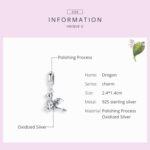 S925 colgante de plata esterlina Drogon dinosaurio encanto DIY pulsera accesorios - Imagen 5