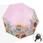 Protector solar de vinilo de girasol, sombrilla de doble capa, paraguas UV, paraguas plegable para lluvia y sol, paraguas de doble propósito - Imagen 2