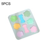 5 uds. Molde de silicona para pastel con forma de hueso de garra de gato de dibujos animados, molde para hornear en microondas, bandeja de hielo, molde para pudin y gelatina, Cat Claw Bone Shape(Blue)
