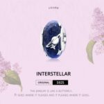 S925 Colgante de plata esterlina Cielo estrellado Perlas de vidrio facetado Perlas sueltas interestelares azules - Imagen 3
