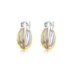 Pendientes simples de plata esterlina S925 Pendientes elegantes para mujer