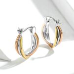 Pendientes simples de plata esterlina S925 Pendientes elegantes para mujer - Imagen 3