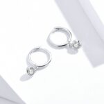 Pendientes de plata esterlina S925 chapados en platino Pendientes de circonita temperamental - Imagen 3