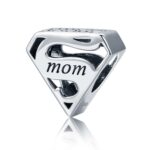 S925 cuentas huecas de plata esterlina regalo del día de la madre accesorios de pulsera de bricolaje