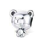 S925 cuentas de oso de plata esterlina con cuentas accesorios de pulsera de bricolaje