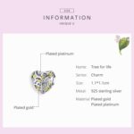 S925 cuentas de árbol de la vida huecas en forma de corazón de plata esterlina accesorios de pulsera DIY - Imagen 5