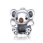 Accesorio de pulsera de bricolaje con cuentas de animales Koala lindo de plata esterlina S925
