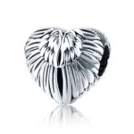 Hermoso guardián de cuentas de gota de aceite oxidado S925 accesorios de pulsera de bricolaje de plata esterlina