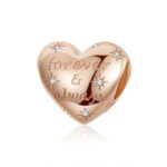 S925 cuentas sueltas en forma de corazón de plata esterlina accesorios de pulsera de bricolaje