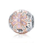 S925 Flor de plata esterlina Estambre Accesorios de diamantes Cuentas Accesorios de pulsera DIY