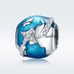 Alrededor del mundo con cuentas S925 cuentas sueltas de plata esterlina DIY accesorios de pulsera - Imagen 2