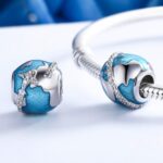 Alrededor del mundo con cuentas S925 cuentas sueltas de plata esterlina DIY accesorios de pulsera - Imagen 5