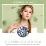 S925 cuentas de aceite de pescado colorido mundo submarino de plata esterlina accesorios de pulsera DIY - Imagen 3